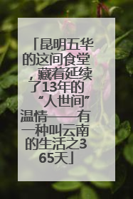 昆明五华的这间食堂，藏着延续了13年的“人世间”温情——有一种叫云南的生活之365天