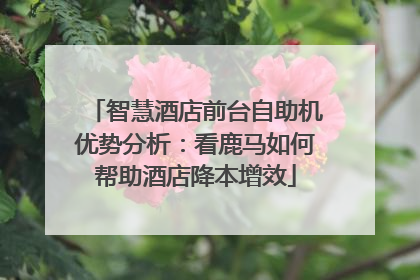 智慧酒店前台自助机优势分析：看鹿马如何帮助酒店降本增效