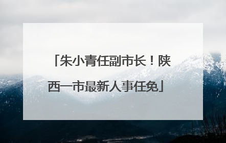 朱小青任副市长！陕西一市最新人事任免