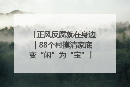 正风反腐就在身边｜88个村摸清家底变“闲”为“宝”