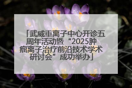 武威重离子中心开诊五周年活动暨“2025肿瘤离子治疗前沿技术学术研讨会”成功举办