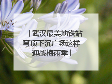 武汉最美地铁站穹顶下沉广场这样迎战梅雨季