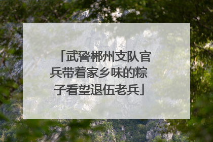 武警郴州支队官兵带着家乡味的粽子看望退伍老兵
