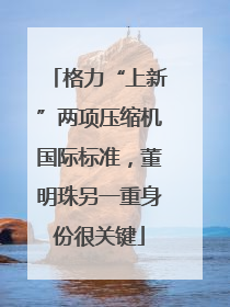 格力“上新”两项压缩机国际标准，董明珠另一重身份很关键