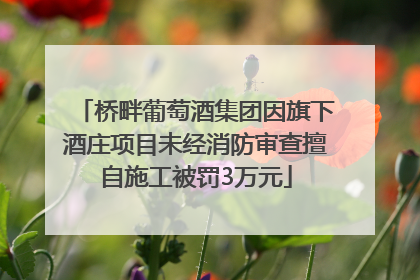 桥畔葡萄酒集团因旗下酒庄项目未经消防审查擅自施工被罚3万元