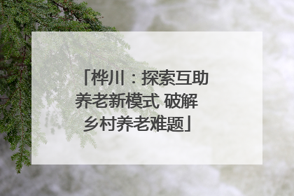 桦川：探索互助养老新模式 破解乡村养老难题