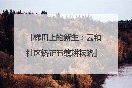 梯田上的新生：云和社区矫正五载耕耘路