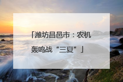 潍坊昌邑市：农机轰鸣战“三夏”