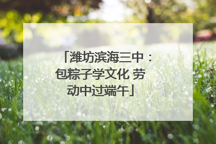 潍坊滨海三中：包粽子学文化 劳动中过端午