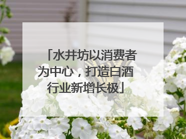 水井坊以消费者为中心，打造白酒行业新增长极