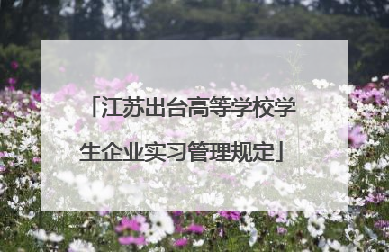江苏出台高等学校学生企业实习管理规定