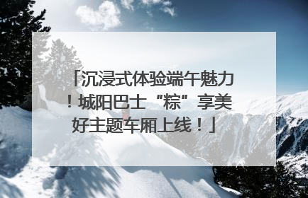 沉浸式体验端午魅力！城阳巴士“粽”享美好主题车厢上线！