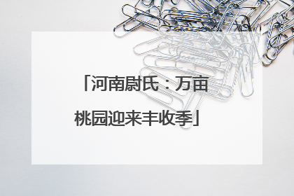 河南尉氏：万亩桃园迎来丰收季