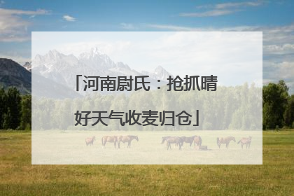 河南尉氏：抢抓晴好天气收麦归仓