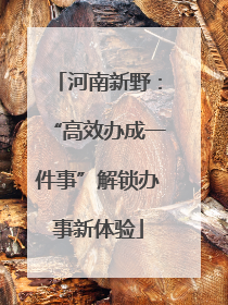 河南新野：“高效办成一件事”解锁办事新体验