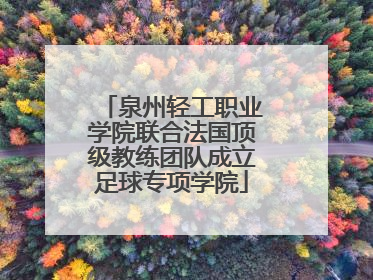 泉州轻工职业学院联合法国顶级教练团队成立足球专项学院