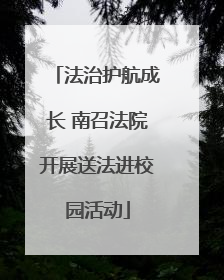 法治护航成长 南召法院开展送法进校园活动