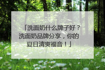 洗面奶什么牌子好？洗面奶品牌分享，你的夏日清爽福音！