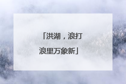 洪湖，浪打浪里万象新