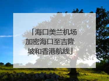 海口美兰机场加密海口至吉隆坡和香港航线