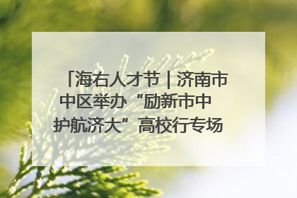 海右人才节｜济南市中区举办“励新市中 护航济大”高校行专场活动暨“青年人才 乐享市中”品牌推介会