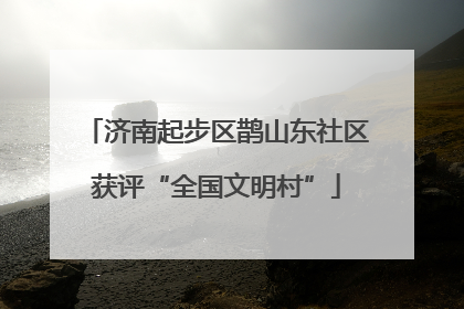 济南起步区鹊山东社区获评“全国文明村”