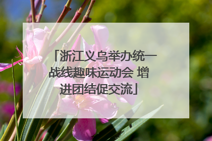 浙江义乌举办统一战线趣味运动会 增进团结促交流