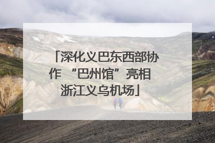 深化义巴东西部协作 “巴州馆”亮相浙江义乌机场