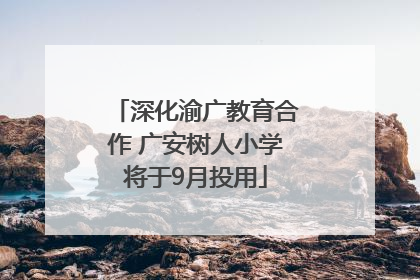 深化渝广教育合作 广安树人小学将于9月投用