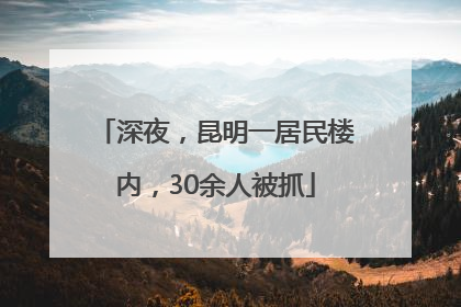 深夜，昆明一居民楼内，30余人被抓