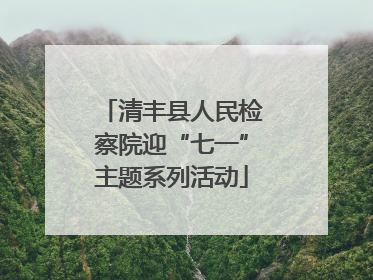 清丰县人民检察院迎“七一”主题系列活动