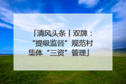 清风头条丨双牌：“提级监督”规范村集体“三资”管理