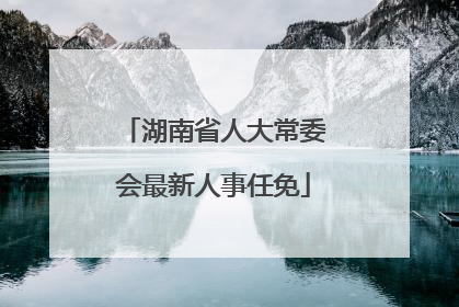 湖南省人大常委会最新人事任免