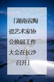 湖南省陶瓷艺术家协会换届工作大会在长沙召开