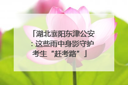 湖北襄阳东津公安：这些雨中身影守护考生“赶考路”