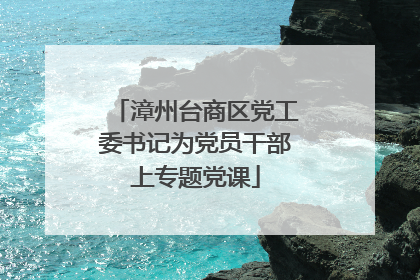 漳州台商区党工委书记为党员干部上专题党课