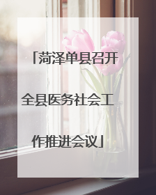 菏泽单县召开全县医务社会工作推进会议