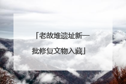 老故堆遗址新一批修复文物入藏