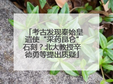 考古发现秦始皇遣使“采药昆仑”石刻？北大教授辛德勇等提出质疑
