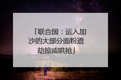 联合国：运入加沙的大部分面粉遭劫掠或哄抢