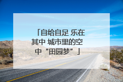 自给自足 乐在其中 城市里的空中“田园梦”