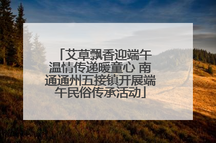 艾草飘香迎端午 温情传递暖童心 南通通州五接镇开展端午民俗传承活动