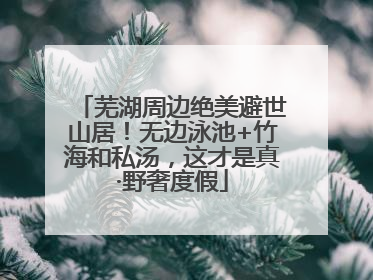 芜湖周边绝美避世山居！无边泳池+竹海和私汤，这才是真·野奢度假
