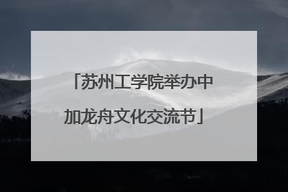 苏州工学院举办中加龙舟文化交流节