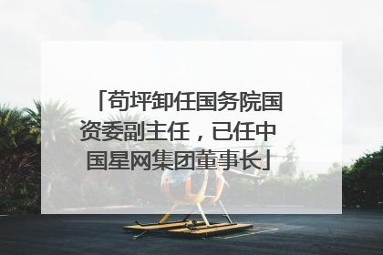 苟坪卸任国务院国资委副主任，已任中国星网集团董事长
