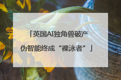 英国AI独角兽破产 伪智能终成“裸泳者”