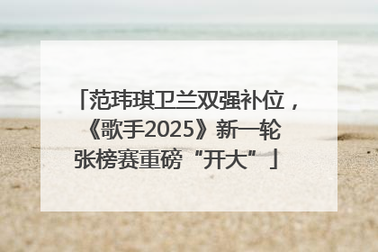 范玮琪卫兰双强补位，《歌手2025》新一轮张榜赛重磅“开大”