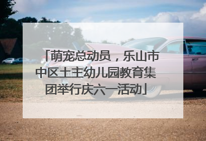 萌宠总动员，乐山市中区土主幼儿园教育集团举行庆六一活动