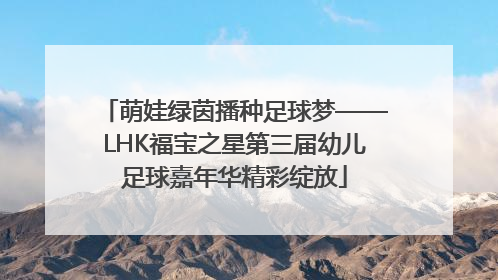 萌娃绿茵播种足球梦——LHK福宝之星第三届幼儿足球嘉年华精彩绽放