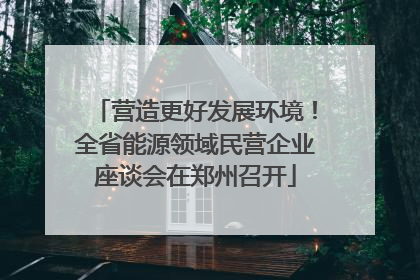 营造更好发展环境！全省能源领域民营企业座谈会在郑州召开
